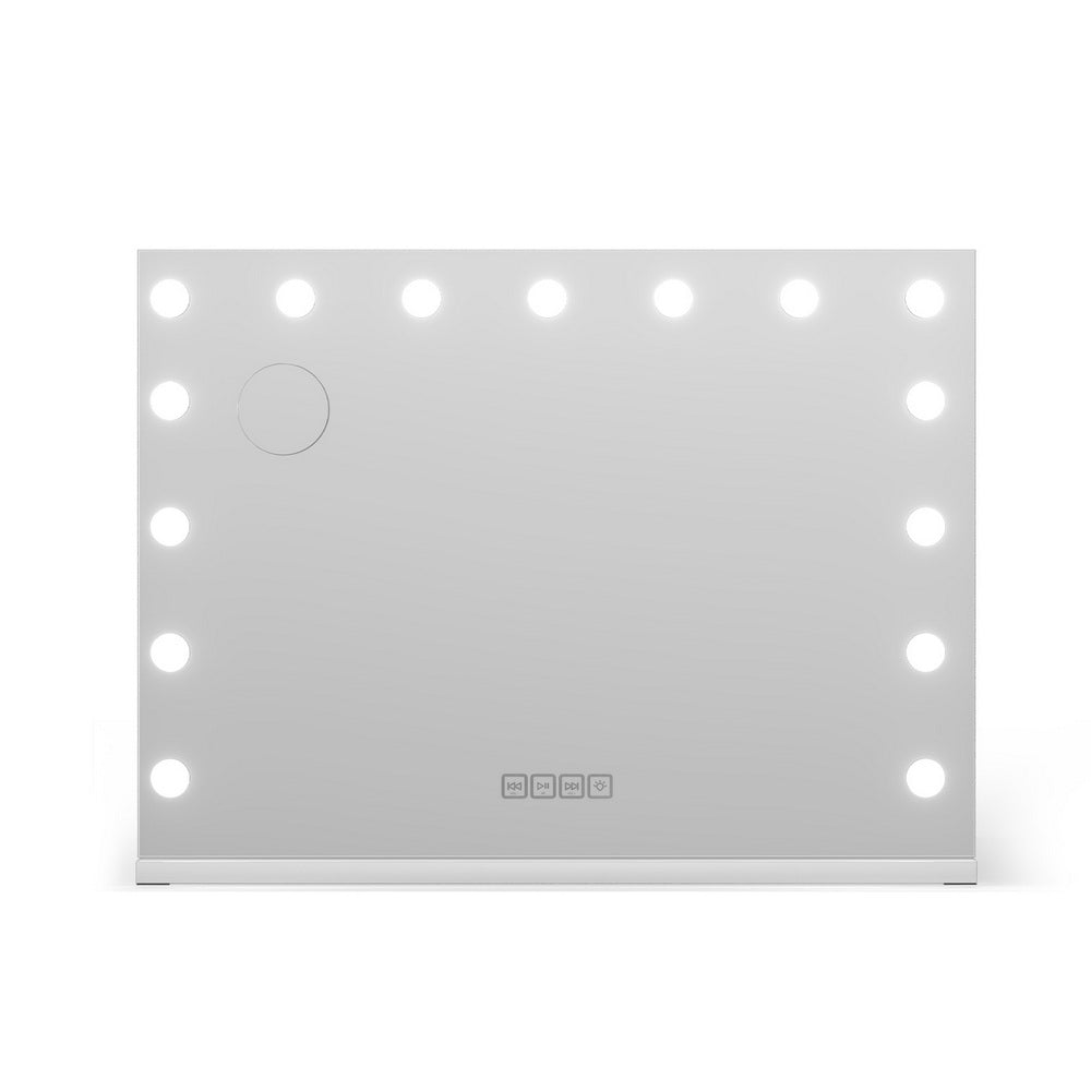 Bluetooth Makeup Mirror 80x58cm Hollywood Vanity with LED Light Wall
