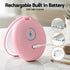 LED Compact Mirror Lighted Travel Makeup Mirror Pocket-Sized 1x 10x Magnification Round Pink