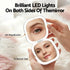 LED Compact Mirror Lighted Travel Makeup Mirror Pocket-Sized 1x 10x Magnification Square White