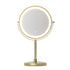 Lighted Makeup Mirror Rotation 10X Magnifying Double Sided Tabletop Gold