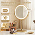 Lighted Makeup Mirror Rotation 10X Magnifying Double Sided Tabletop Gold
