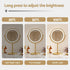 Lighted Makeup Mirror Rotation 10X Magnifying Double Sided Tabletop Gold
