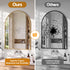 Embellir Arch Wall Mirror, Decorative Gold Frame Mirrors, 86x81cm Bathroom Vanity Mirror, Slim Frame for Living Room Entryway Bedroom Decor
