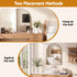 Embellir Arch Wall Mirror, Decorative Silver Frame Mirrors, 86x81cm Bathroom Vanity Mirror, Slim Frame for Living Room Entryway Bedroom Decor