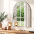 Embellir Arch Wall Mirror, Decorative Silver Frame Mirrors, 86x81cm Bathroom Vanity Mirror, Slim Frame for Living Room Entryway Bedroom Decor