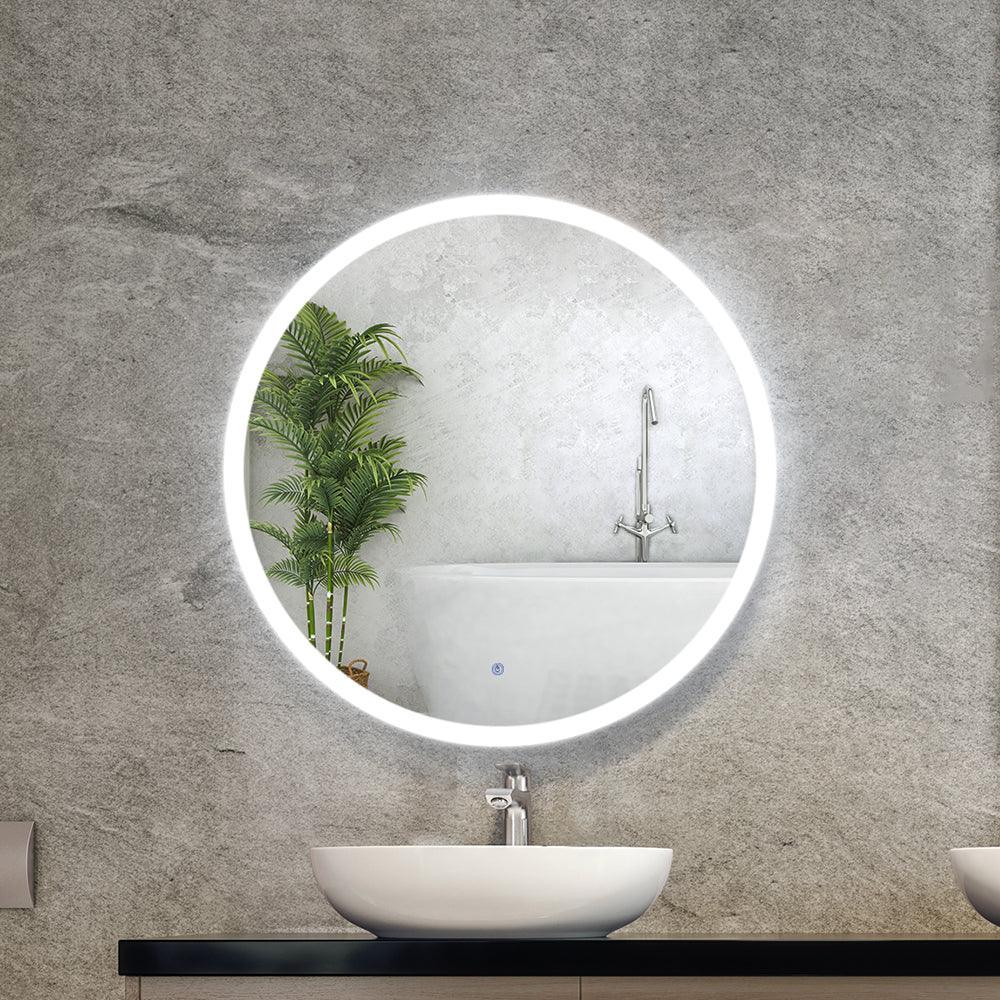70cm LED Round Bathroom Mirror – Anti‑Fog, Touch Control, Waterproof, 12V