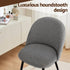 Dining Chairs Set of 4 Linen Solid Curved Houndstooth