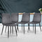 Artiss 4x Modern Dining Chairs Velvet Upholstered Metal Legs Grey Set