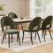 Set of 4 Green Velvet Dining Chairs Plywood Frame Black Metal Legs 150kg