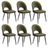Artiss Dining Chairs Set of 6 – Velvet Green, Hollow‑Back, Metal Legs, 150kg