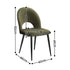 Artiss Dining Chairs Set of 6 – Velvet Green, Hollow‑Back, Metal Legs, 150kg