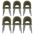 Artiss Dining Chairs Set of 6 – Velvet Green, Hollow‑Back, Metal Legs, 150kg