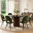 Artiss Dining Chairs Set of 6 – Velvet Green, Hollow‑Back, Metal Legs, 150kg