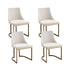 Artiss Dining Chairs Set of 4 Linen Fabric Frame Beige