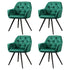 Artiss Dining Chairs Set of 4 Velvet Diamond Tufted Armchair Green