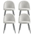 Artiss Dining Chairs Set of 4 Sherpa Boucle White