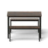 Dining Table and Chairs Set 3PCS Kitchen Metal Desk Bench Dark Walnut