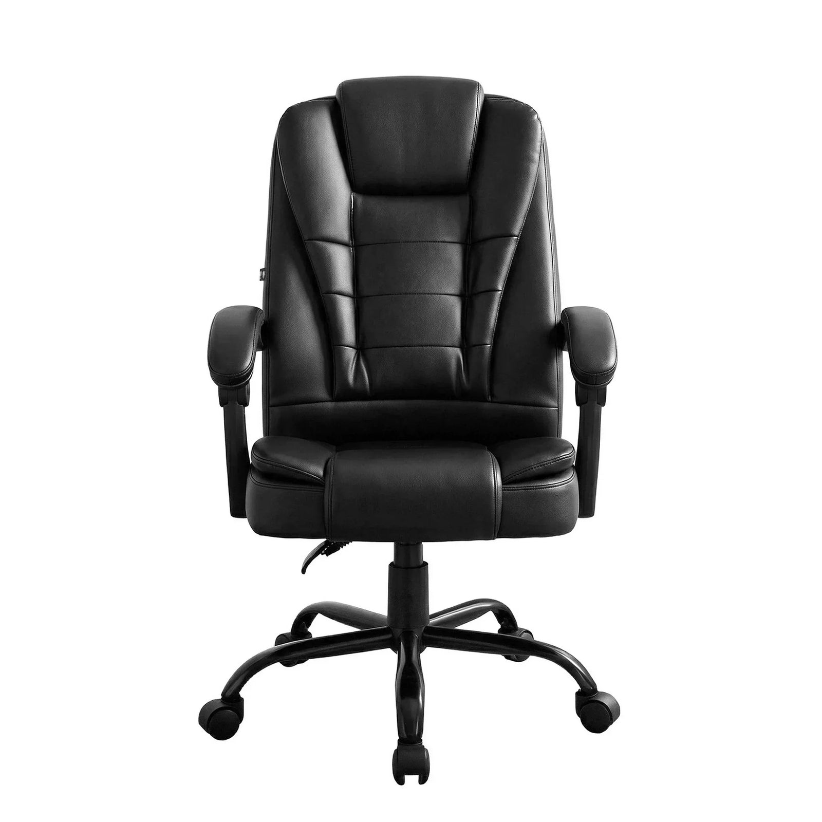 Artiss Massage Office Chair Reclining PU Leather Ergonomic Swivel Black