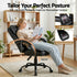 Artiss Massage Office Chair Reclining PU Leather Ergonomic Swivel Black