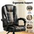 Artiss Massage Office Chair Reclining PU Leather Ergonomic Swivel Black