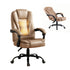 Artiss Massage Office Chair Reclining PU Leather Ergonomic Espresso