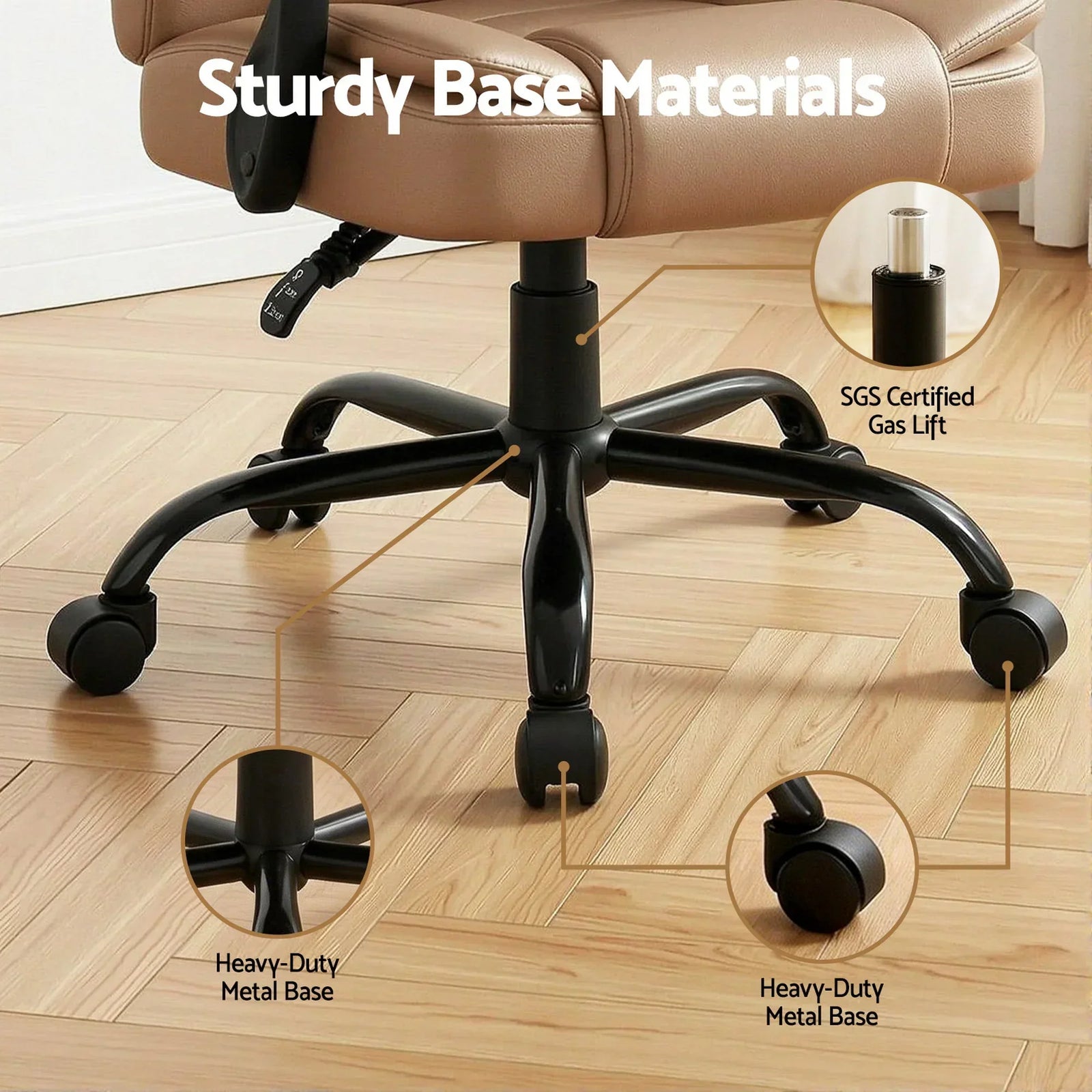 Artiss Massage Office Chair Reclining PU Leather Ergonomic Espresso