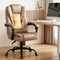 Artiss Massage Office Chair Reclining PU Leather Ergonomic Espresso