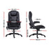 Artiss Massage Office Chair PU Leather Executive Chair Heated Black