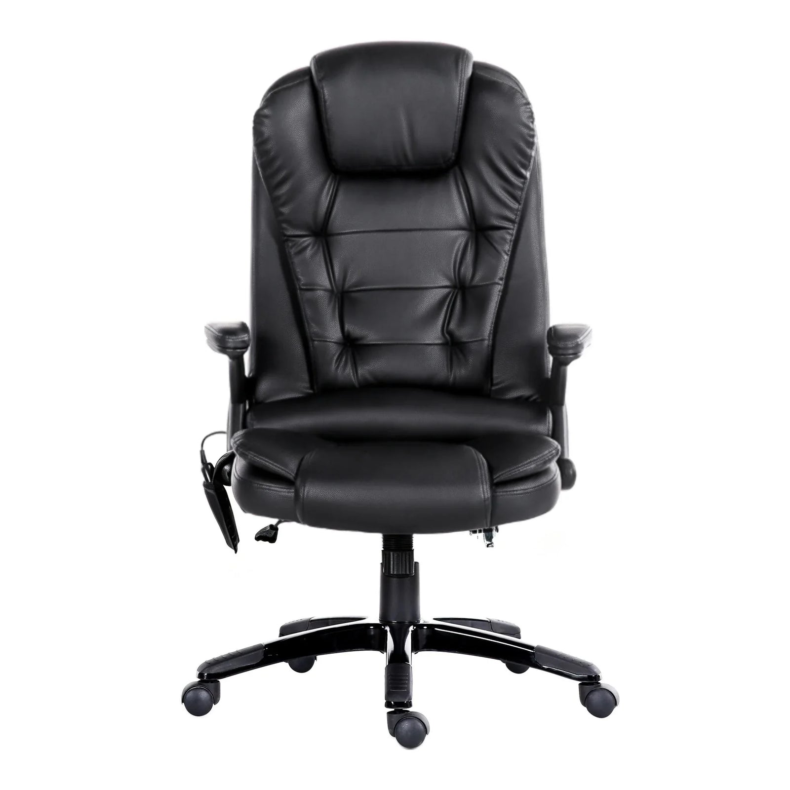 Artiss Massage Office Chair PU Leather Executive Chair Heated Black