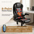 Artiss Massage Office Chair PU Leather Executive Chair Heated Black