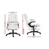 Artiss Heated Massage Office Chair PU Leather Ergonomic White