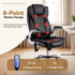 Artiss 8‑Point Massage Office Chair – PU Leather, High Back, Timer, Flip‑Up Arms