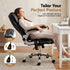 Artiss 8‑Point Massage Office Chair – PU Leather, High Back, Timer, Flip‑Up Arms