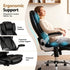Artiss 8‑Point Massage Office Chair – PU Leather, High Back, Timer, Flip‑Up Arms