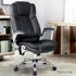 Artiss 8‑Point Massage Office Chair – PU Leather, High Back, Timer, Flip‑Up Arms