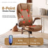 Artiss Massage Office Chair 8 Point Vibration PU Leather Ergonomic Brown