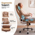 Artiss Massage Office Chair 8 Point Vibration PU Leather Ergonomic Brown