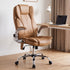 Artiss Massage Office Chair 8 Point Vibration PU Leather Ergonomic Brown
