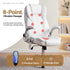 Artiss 8 Point Massage Office Chair High Back PU Leather Ergonomic White