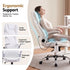 Artiss 8 Point Massage Office Chair High Back PU Leather Ergonomic White