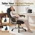 Artiss Massage Office Chair Heated Lumbar PU Leather High Back Ergonomic Swivel Black
