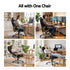 Artiss Massage Office Chair Heated Lumbar PU Leather High Back Ergonomic Swivel Black