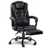 Artiss Massage Office Recliner Chair – PU Leather, 2‑Zone Massage, Footrest, 150° Recline
