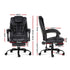 Artiss Massage Office Recliner Chair – PU Leather, 2‑Zone Massage, Footrest, 150° Recline