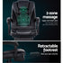 Artiss Massage Office Recliner Chair – PU Leather, 2‑Zone Massage, Footrest, 150° Recline