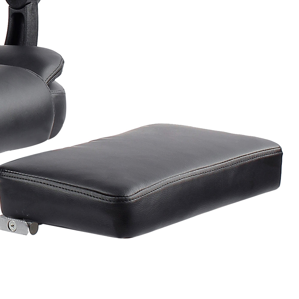Artiss 8 Point Massage Office Chair Heated Recliner Footrest PU Leather Black