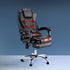 Artiss 8 Point Massage Office Chair Heated Recliner Footrest PU Leather Black