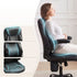 Massage Office Chair PU Leather Mid Back Black Reclining