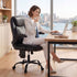 Massage Office Chair PU Leather Mid Back Black Reclining