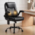 Massage Office Chair PU Leather Mid Back Black Reclining